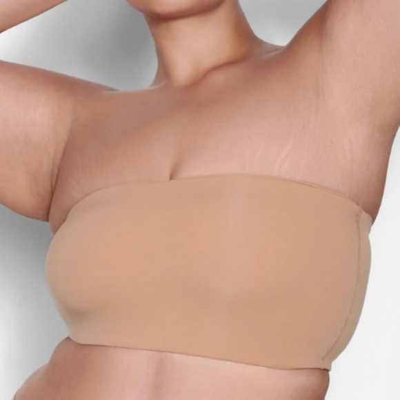 SKIMS Fits Everybody Bandeau Bra in Ochre - Picture 2 of 11